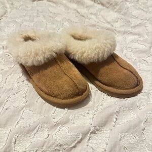 UGG Cream Fur-Lined Slippers